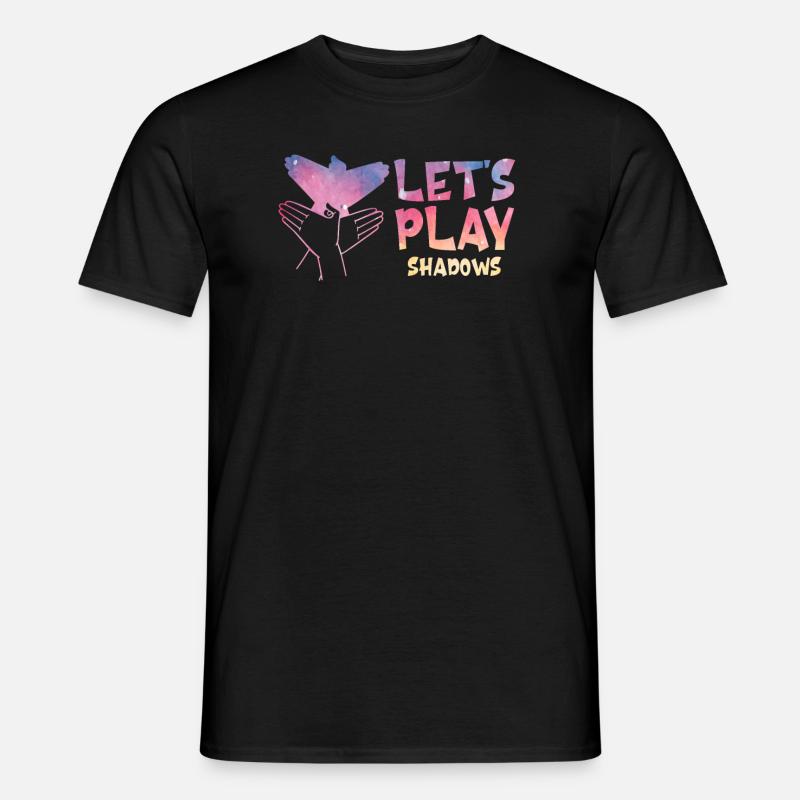 Let's Play Shadows Shadow Puppetry - Männer T-Shirt - Schwarz