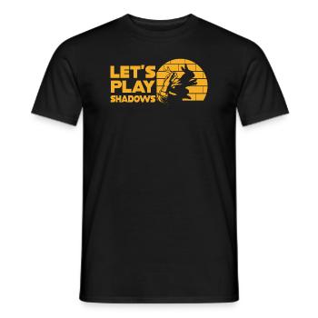 Let's Play Shadows Shadow Puppetry - Männer T-Shirt - Schwarz - Vorne - AI Model Male 178 light (178cm)