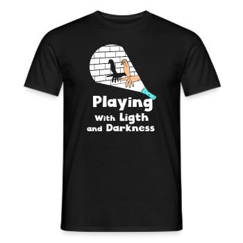 Shadow Puppetry Theater Show Art - Men's T-Shirt - black - Front - AI Model Male 178 light (178cm)