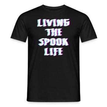 Living The Spook Life Ghost Bait - Men's T-Shirt - black - Front - AI Model Male 178 light (178cm)