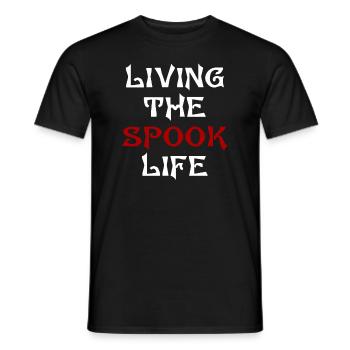 Living The Spook Life Ghost Bait - Men's T-Shirt - black - Front - AI Model Male 178 light (178cm)