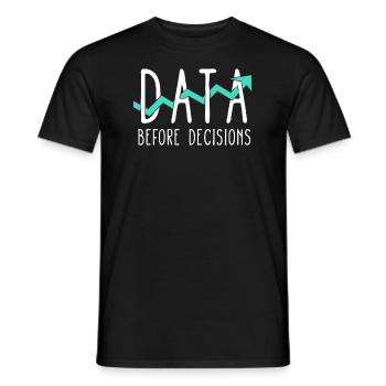 Daten oder es ist nicht passiert für Studenten - Männer T-Shirt - Schwarz - Vorne - AI Model Male 178 light (178cm)