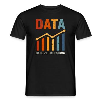 Daten oder es ist nicht passiert für Studenten - Männer T-Shirt - Schwarz - Vorne - AI Model Male 178 light (178cm)