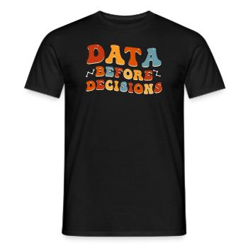 Daten oder es ist nicht passiert für Studenten - Männer T-Shirt - Schwarz - Vorne - AI Model Male 178 light (178cm)