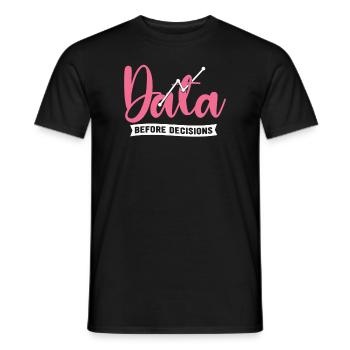 Daten oder es ist nicht passiert für Studenten - Männer T-Shirt - Schwarz - Vorne - AI Model Male 178 light (178cm)