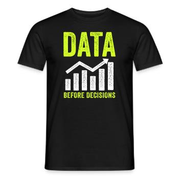 Daten oder es ist nicht passiert für Studenten - Männer T-Shirt - Schwarz - Vorne - AI Model Male 178 light (178cm)