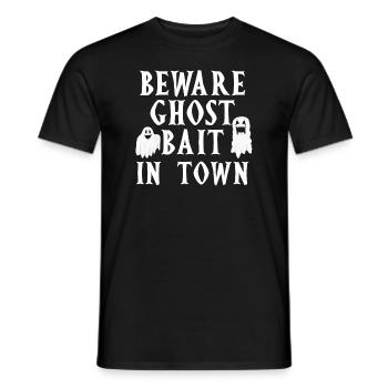 Living The Spook Life Ghost Bait - Men's T-Shirt - black - Front - AI Model Male 178 light (178cm)