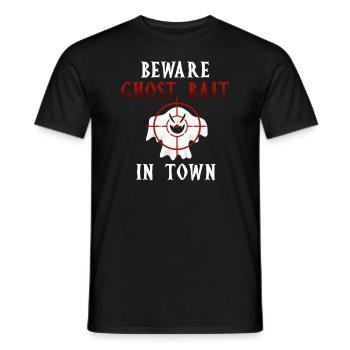 Living The Spook Life Ghost Bait - Men's T-Shirt - black - Front - AI Model Male 178 light (178cm)