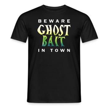 Living The Spook Life Ghost Bait - Men's T-Shirt - black - Front - AI Model Male 178 light (178cm)
