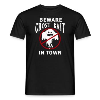 Living The Spook Life Ghost Bait - Men's T-Shirt - black - Front - AI Model Male 178 light (178cm)