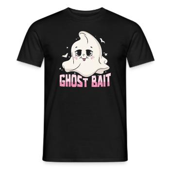 Living The Spook Life Ghost Bait - Men's T-Shirt - black - Front - AI Model Male 178 light (178cm)