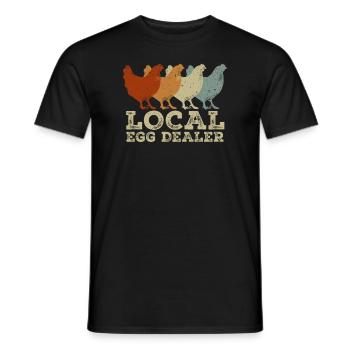 Lokaler Eierhändler Hühnerbesitzer Züchter - Männer T-Shirt - Schwarz - Vorne - AI Model Male 178 light (178cm)
