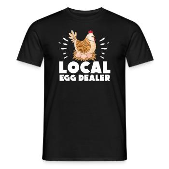 Lokaler Eierhändler Hühnerbesitzer Züchter - Männer T-Shirt - Schwarz - Vorne - AI Model Male 178 light (178cm)
