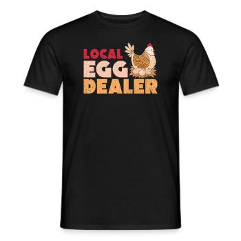 Lokaler Eierhändler Hühnerbesitzer Züchter - Männer T-Shirt - Schwarz - Vorne - AI Model Male 178 light (178cm)