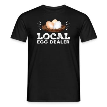 Lokaler Eierhändler Hühnerbesitzer Züchter - Männer T-Shirt - Schwarz - Vorne - AI Model Male 178 light (178cm)