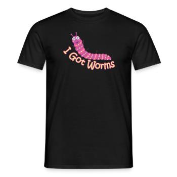 Wurmfarmer Wurmkompost Niedliche Männer Frauen - Männer T-Shirt - Schwarz - Vorne - AI Model Male 178 light (178cm)