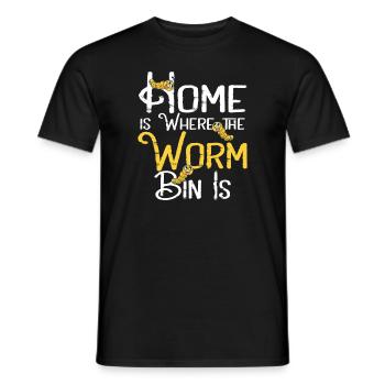 Wurmfarmer Wurmkompost Niedliche Männer Frauen - Männer T-Shirt - Schwarz - Vorne - AI Model Male 178 light (178cm)