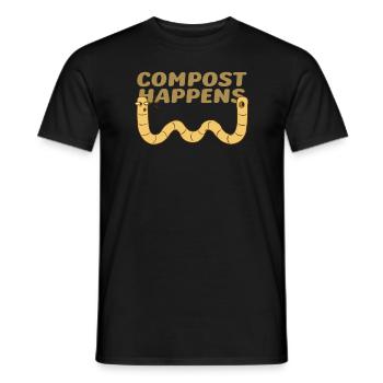 Wurmfarmer Wurmkompost Niedliche Männer Frauen - Männer T-Shirt - Schwarz - Vorne - AI Model Male 178 light (178cm)