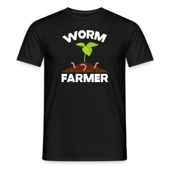 ver fermier vermicompost mignon hommes femmes - T-shirt homme - noir - Devant - AI Model Male 178 light (178cm)