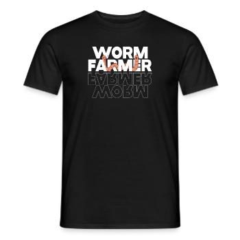 Wurmfarmer Wurmkompost Niedliche Männer Frauen - Männer T-Shirt - Schwarz - Vorne - AI Model Male 178 light (178cm)