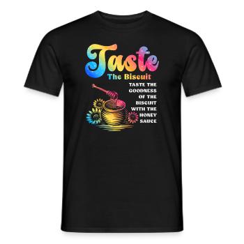 Taste The Biscuit Taste The Goodness - Men's T-Shirt - black - Front - AI Model Male 178 light (178cm)