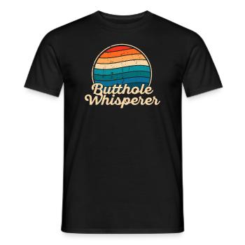 Butthole Whisperer - Men's T-Shirt - black - Front - AI Model Male 178 light (178cm)
