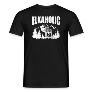 Elchjagd Elkaholische Jäger - Männer T-Shirt - Schwarz - Vorne - AI Model Male 178 light (178cm)