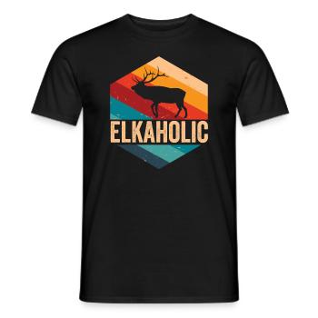 Elchjagd Elkaholische Jäger - Männer T-Shirt - Schwarz - Vorne - AI Model Male 178 light (178cm)
