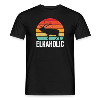 Elchjagd Elkaholische Jäger - Männer T-Shirt - Schwarz - Vorne - AI Model Male 178 light (178cm)
