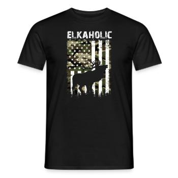 Elchjagd Elkaholische Jäger - Männer T-Shirt - Schwarz - Vorne - AI Model Male 178 light (178cm)