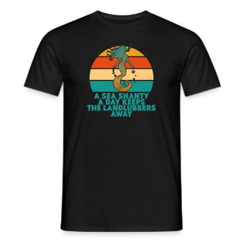marin meme bateau pirate navigation océanique - T-shirt homme - noir - Devant - AI Model Male 178 light (178cm)