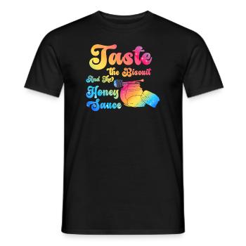 Schmecke den Keks Schmecke die Güte - Männer T-Shirt - Schwarz - Vorne - AI Model Male 178 light (178cm)