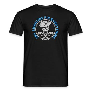 marin meme bateau pirate navigation océanique - T-shirt homme - noir - Devant - AI Model Male 178 light (178cm)