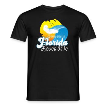 Someone In Florida Loves Me - Men's T-Shirt - black - Front - AI Model Male 178 light (178cm)
