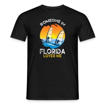 Someone In Florida Loves Me - Men's T-Shirt - black - Front - AI Model Male 178 light (178cm)