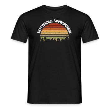 Butthole Whisperer - Men's T-Shirt - black - Front - AI Model Male 178 light (178cm)