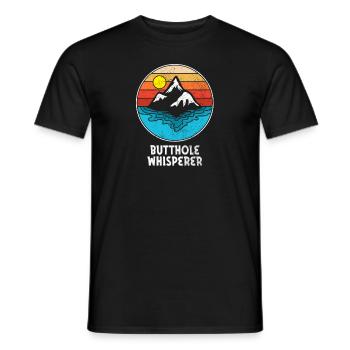 Butthole Whisperer - Men's T-Shirt - black - Front - AI Model Male 178 light (178cm)