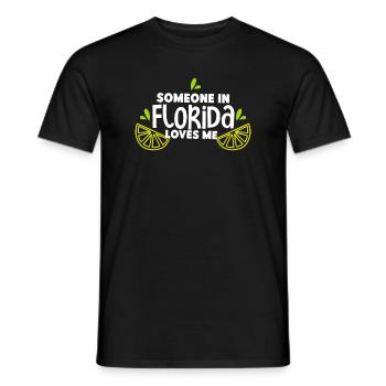 Someone In Florida Loves Me - Men's T-Shirt - black - Front - AI Model Male 178 light (178cm)