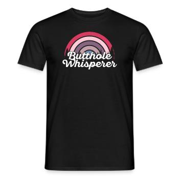 Butthole Whisperer - Men's T-Shirt - black - Front - AI Model Male 178 light (178cm)
