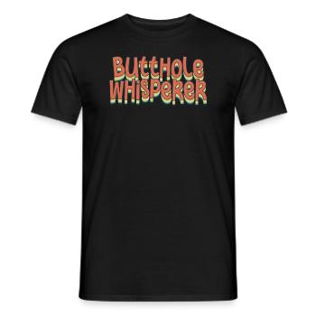 Butthole Whisperer - Men's T-Shirt - black - Front - AI Model Male 178 light (178cm)