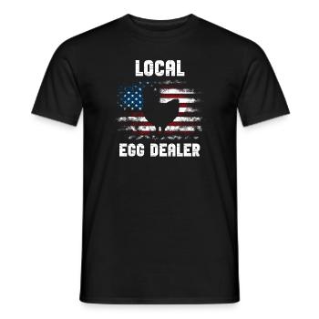 Lokaler Eierhändler Hühnerbesitzer Züchter - Männer T-Shirt - Schwarz - Vorne - AI Model Male 178 light (178cm)