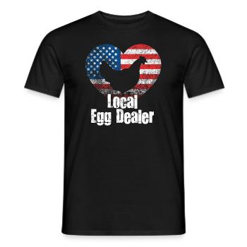 Lokaler Eierhändler Hühnerbesitzer Züchter - Männer T-Shirt - Schwarz - Vorne - AI Model Male 178 light (178cm)