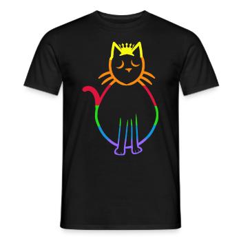 80er 90er Retro Vintage Katze Katzen Kätzchen - Männer T-Shirt - Schwarz - Vorne - AI Model Male 178 light (178cm)