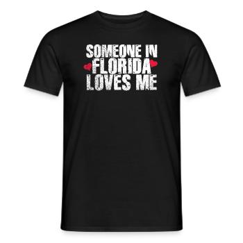 Someone In Florida Loves Me - Men's T-Shirt - black - Front - AI Model Male 178 light (178cm)