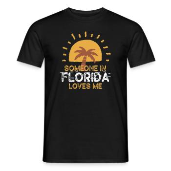 Someone In Florida Loves Me - Men's T-Shirt - black - Front - AI Model Male 178 light (178cm)