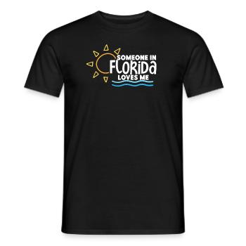 Someone In Florida Loves Me - Men's T-Shirt - black - Front - AI Model Male 178 light (178cm)