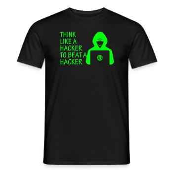 Cybersicherheitsexpertise von ethischen Hackern - Männer T-Shirt - Schwarz - Vorne - AI Model Male 178 light (178cm)