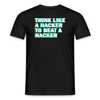 Cybersicherheitsexpertise von ethischen Hackern - Männer T-Shirt - Schwarz - Vorne - AI Model Male 178 light (178cm)