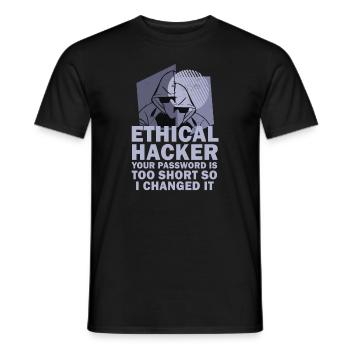 Cybersicherheitsexpertise von ethischen Hackern - Männer T-Shirt - Schwarz - Vorne - AI Model Male 178 light (178cm)