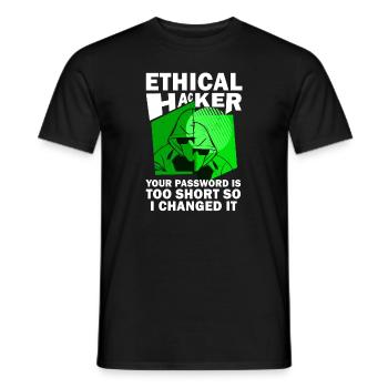 Cybersicherheitsexpertise von ethischen Hackern - Männer T-Shirt - Schwarz - Vorne - AI Model Male 178 light (178cm)